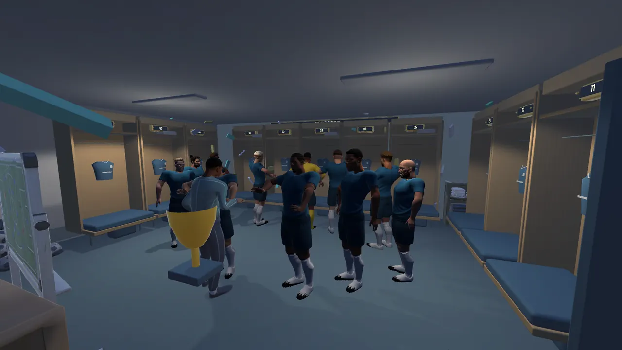 Trophy night in the dressing room